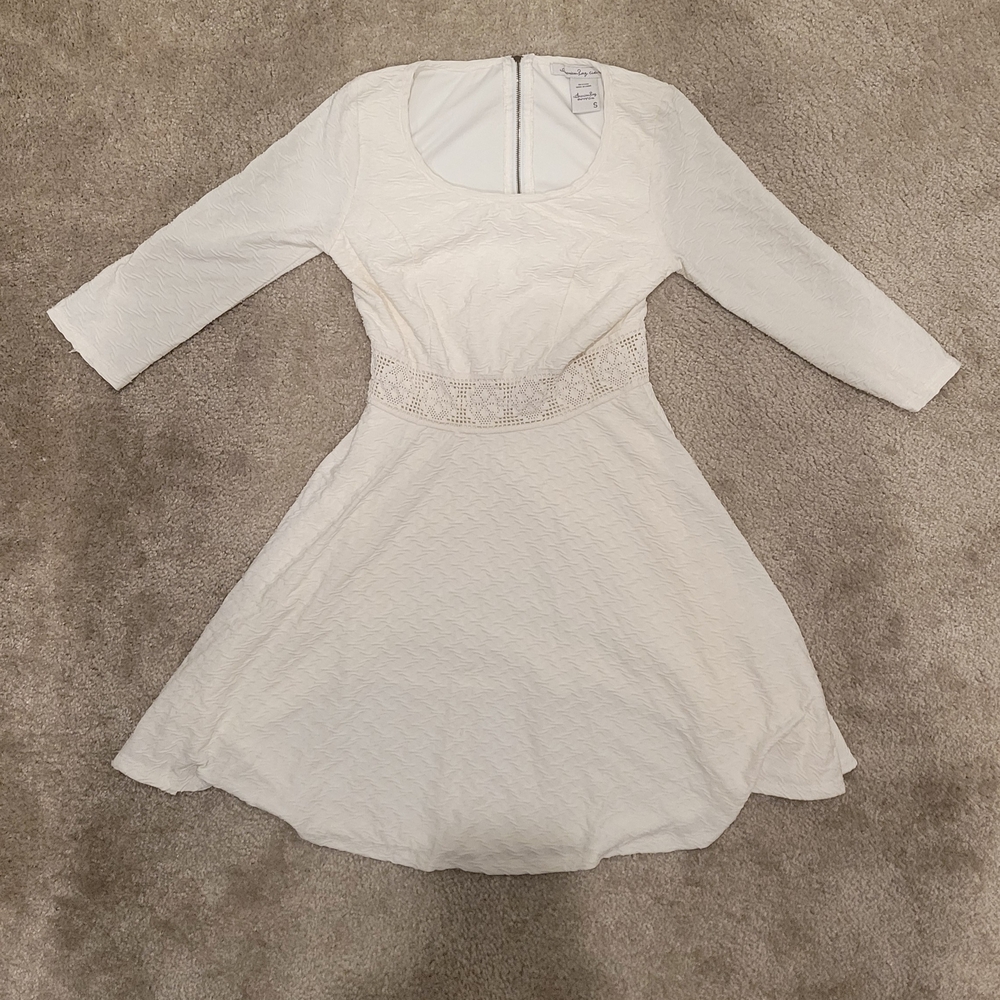 American Rag White Long Sleeve Dress